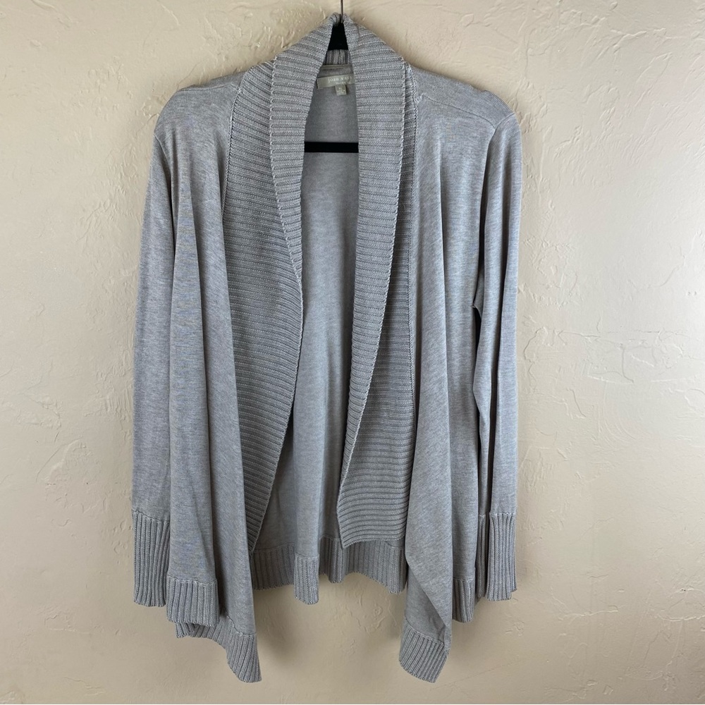 Joan Vass Gray Cardigan Sweater XL